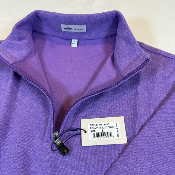 Peter Millar Crown 1/4 Zip Pullover Size Small Purples NWT $149